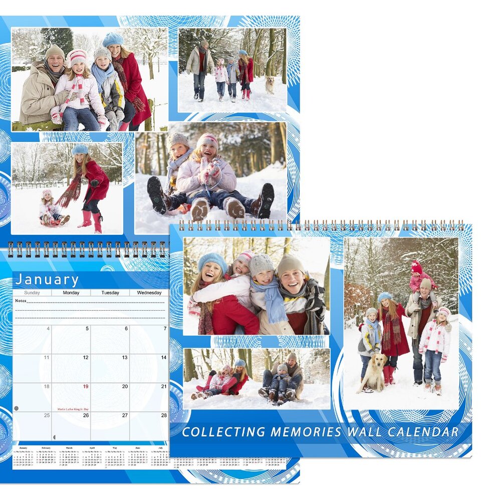 2027 Scrapbook Wall Calendar Spiral-bound - 12 Months Desktop #02
